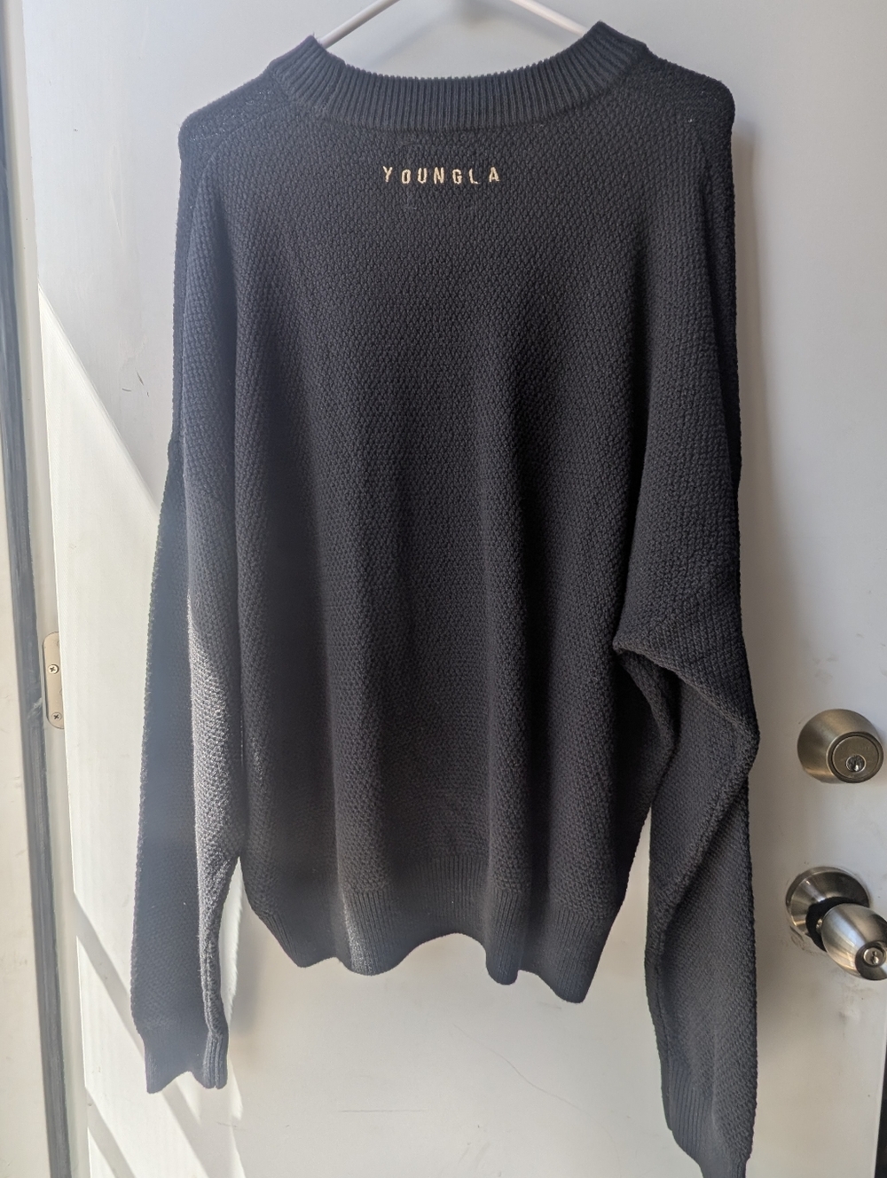 YoungLA Black Crewneck Knit Sweater